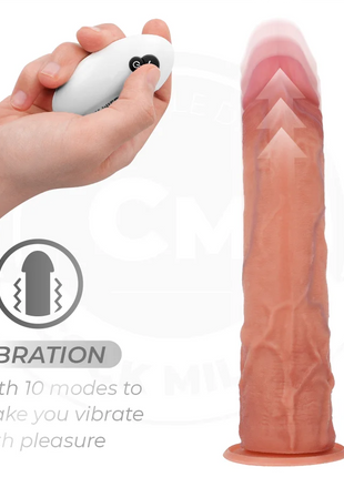 COCK MILLER - HYPERREALISTISCHER DILDO - SAUGNAPF UND STOSSFUNKTION - 20,5 CM - Vibratoren mit Saufnapf