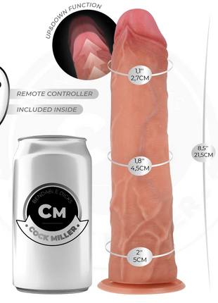 COCK MILLER - HYPERREALISTISCHER DILDO - SAUGNAPF UND STOSSFUNKTION - 21,5 CM - Vibratoren mit Saufnapf