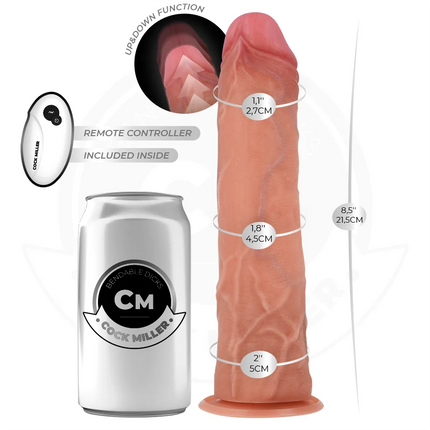 COCK MILLER - HYPERREALISTISCHER DILDO - SAUGNAPF UND STOSSFUNKTION - 21,5 CM - Vibratoren mit Saufnapf