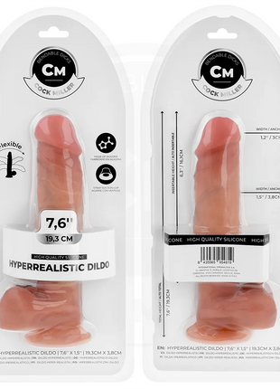 COCK MILLER - HYPERREALISTISCHER FLEXIBLER DILDO 19,3 CM - Dildo mit Saugnapf