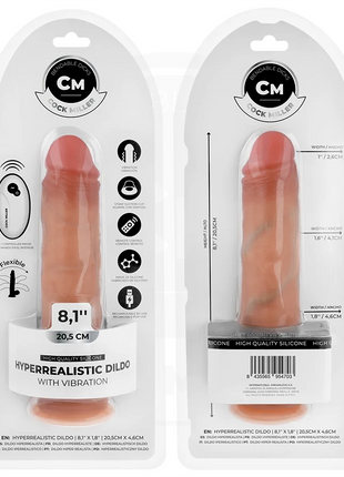 COCK MILLER - REALISTISCHER DILDO - SAUGNAPF UND VIBRATION - 20,5 CM - Vibratoren mit Saufnapf