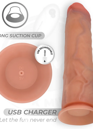 COCK MILLER - REALISTISCHER DILDO - SAUGNAPF UND VIBRATION - 20,5 CM - Vibratoren mit Saufnapf