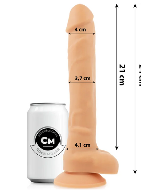 COCK MILLER - SILIKON-DICHTE ARTIKULIERBARES COCKSIL 24 CM