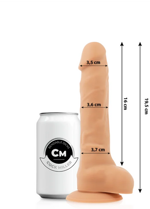 COCK MILLER - SILIKON-DICHTE - COCKSIL 19,5 CM - Dildo mit Saugnapf