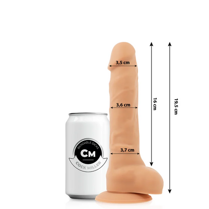 COCK MILLER - SILIKON-DICHTE - COCKSIL 19,5 CM - Dildo mit Saugnapf