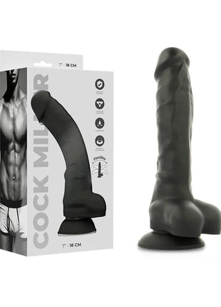 COCK MILLER - SILIKON DICHTE COCKSIL ARTIKULIERBAR SCHWARZ 18 CM - Dildo mit Saugnapf