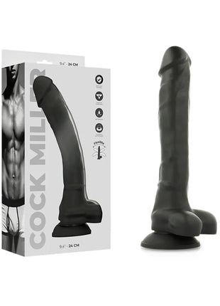 COCK MILLER - SILIKON DICHTE COCKSIL - SCHWARZ 24 CM - Dildo mit Saugnapf
