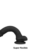 COCK MILLER - SILIKON DICHTE COCKSIL - SCHWARZ 24 CM - Dildo mit Saugnapf