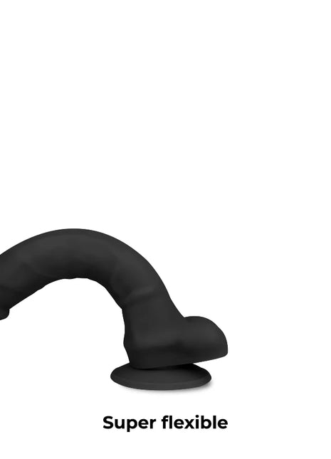 COCK MILLER - SILIKON DICHTE COCKSIL - SCHWARZ 24 CM - Dildo mit Saugnapf