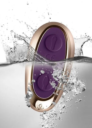 Cocktail plug mit fernbedienung in lila und roségold mit elegantem ovalem design