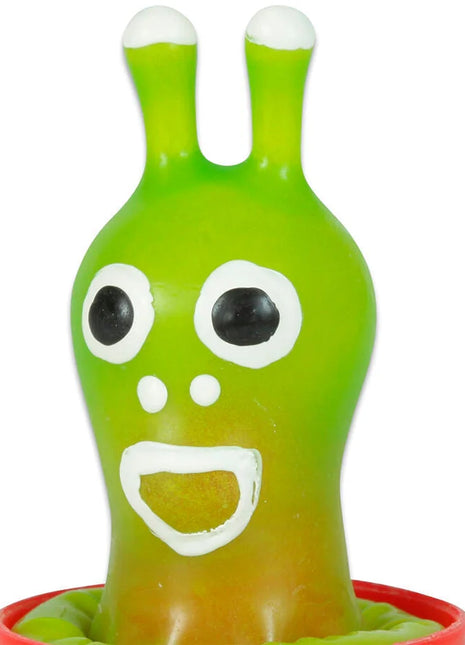 Handbemalte neuheitskondome alien martian mit glänzender grüner kunststofffigur und weißen antennenspitzen