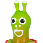 Handbemalte neuheitskondome alien martian mit glänzender grüner kunststofffigur und weißen antennenspitzen