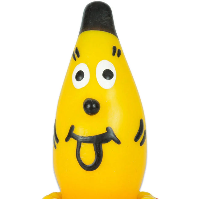 Handbemaltes neumodell condomerie bananenförmiges kondom mit gelber farbe und schwarzen gesichtszügen