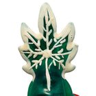Grünes maple leaf ornament mit weißer zimtähnlicher schneeflockenverzierung handbemalte cannabis novelty kondome