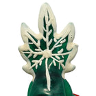 Grünes maple leaf ornament mit weißer zimtähnlicher schneeflockenverzierung handbemalte cannabis novelty kondome