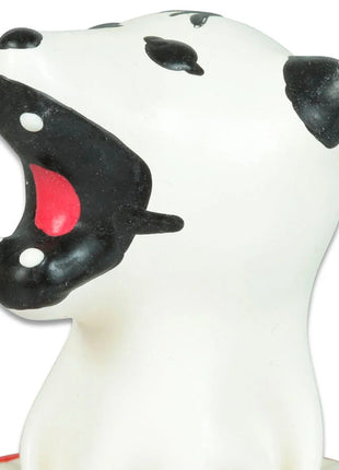 Weiß schwarzer dalmatiner figur mit roter zunge und glänzender oberfläche aus kondomerie handbemalte neuheitskondome eisbär