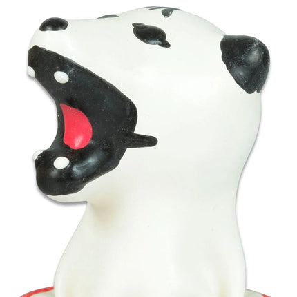 Weiß schwarzer dalmatiner figur mit roter zunge und glänzender oberfläche aus kondomerie handbemalte neuheitskondome eisbär