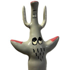 Graue keramikfigur elefantenmodell xl mit roten akzenten und schwarzem gesicht für handbemalte neuheitskondome