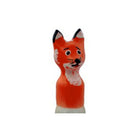 Handbemalte fuchsbrown xl kondome im orangefarbenen fuchsdesign mit schwarzen ohren und weißen akzenten