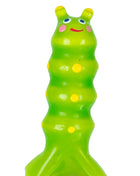 Condomerie handbemalte neuheitskondome raupe xl grün segmentiertes spielzeug mit gelben punkten und lächelndem gesicht