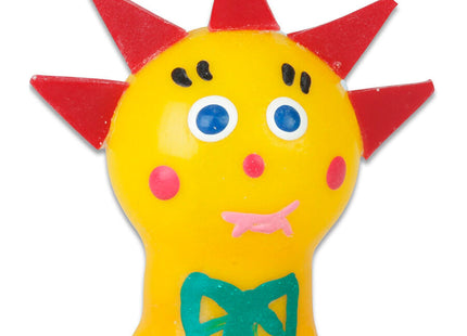 Handbemalte neuheitskondome sonne mit gelber kunststoffsonne rot spitzen blauen augen rosa wangen und schleife