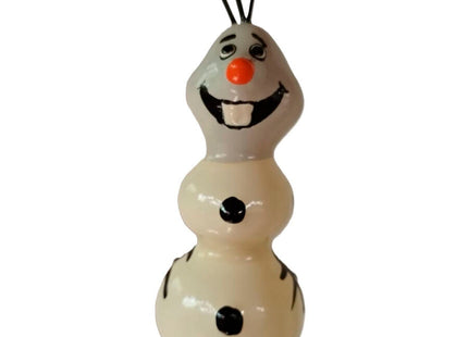 Glänzende weiße olaf figur handbemalte neukondome süßer schneemann xl mit schwarzen knöpfen oranger nase und antennen