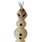 Glänzende weiße olaf figur handbemalte neukondome süßer schneemann xl mit schwarzen knöpfen oranger nase und antennen