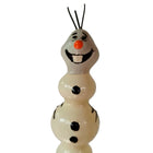 Glänzende weiße olaf figur handbemalte neukondome süßer schneemann xl mit schwarzen knöpfen oranger nase und antennen