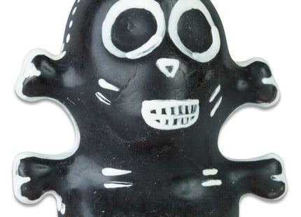 Schwarzer totenkopf kondomspielzeug mit weiß bemalten augen nase und zähnen handbemalt modell 1
