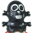 Schwarzer totenkopf kondomspielzeug mit weiß bemalten augen nase und zähnen handbemalt modell 1