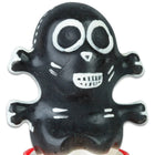Schwarzer totenkopf kondomspielzeug mit weiß bemalten augen nase und zähnen handbemalt modell 1