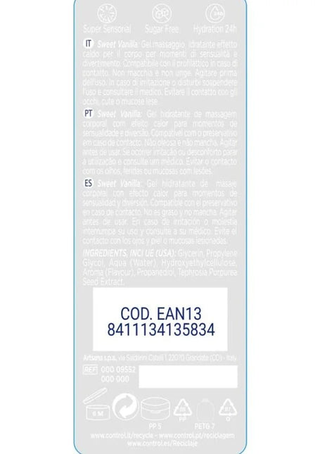 CONTROL - 2 EN 1 MASSAGE & VERGNÜGEN MADAGASCAR SÜßE 200 ML - Massagegel
