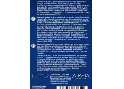 CONTROL - ADAPTA NATURE XL CONDOMS 12 UNITS - Kondome