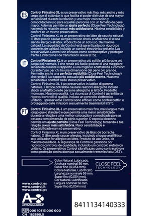 CONTROL - FINISSIMO XL KONDOME 12 EINHEITEN - Kondome - empfindlich