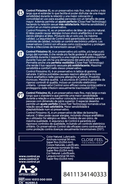 CONTROL - FINISSIMO XL KONDOME 12 EINHEITEN - Kondome - empfindlich
