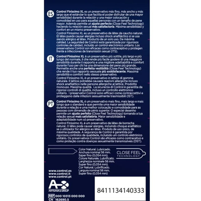 CONTROL - FINISSIMO XL KONDOME 12 EINHEITEN - Kondome - empfindlich