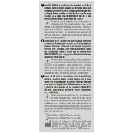 CONTROL - INFINITY SCHMIERMITTEL AUF SILIKONBASIS 75 ML - Gleitmittel
