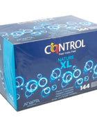 Blue und teal box control nature xl kondome mit leuchtenden blasenmotiven 144 einheiten packung