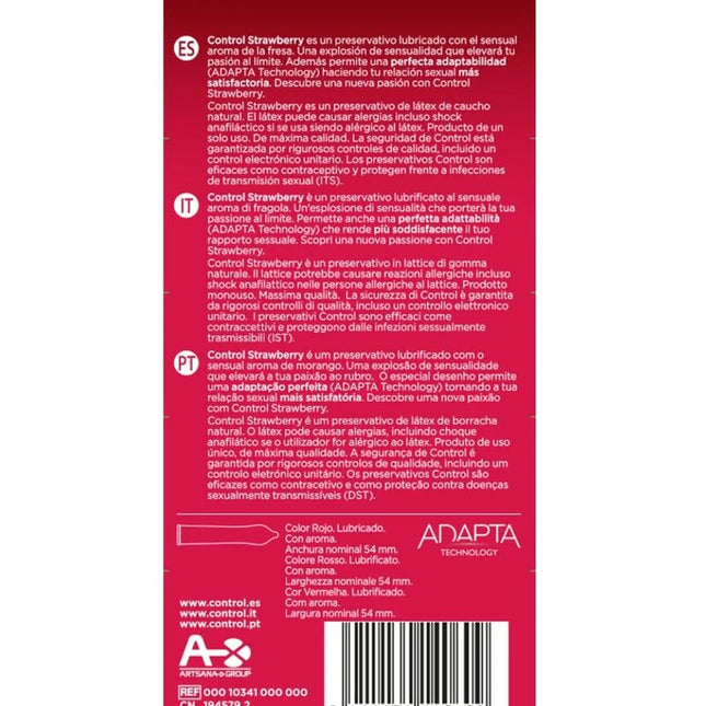 CONTROL - PASST STRAWBERRY 12 EINHEITEN AN - Kondome