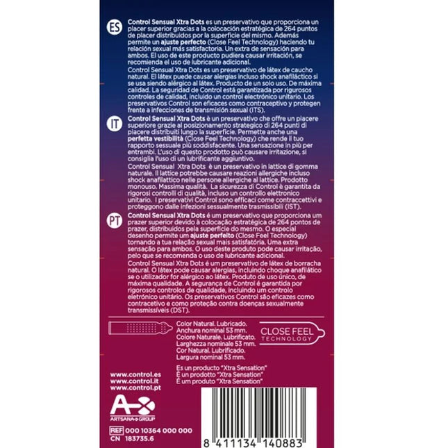 CONTROL - XTRA DOTS 12 UDS - Kondome