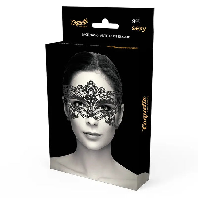 COQUETTE CHIC DESIRE - BREITE SCHWARZE SPITZENMASKE - Spitzenmaske