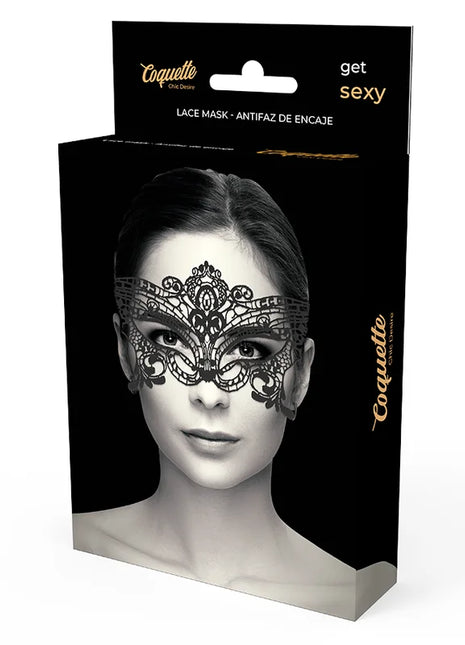 COQUETTE CHIC DESIRE - BREITE SCHWARZE SPITZENMASKE - Spitzenmaske