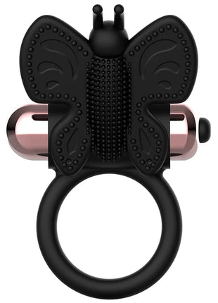 COQUETTE CHIC DESIRE - COCKRING SCHMETTERLING MIT VIBRATOR SCHWARZ/ GOLD - Penisring für Paare