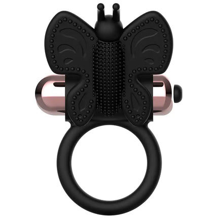 COQUETTE CHIC DESIRE - COCKRING SCHMETTERLING MIT VIBRATOR SCHWARZ/ GOLD - Penisring für Paare