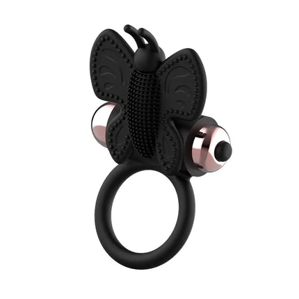 COQUETTE CHIC DESIRE - COCKRING SCHMETTERLING MIT VIBRATOR SCHWARZ/ GOLD - Penisring für Paare