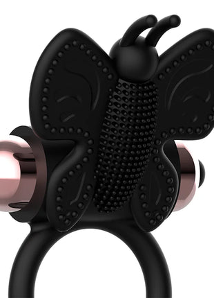 COQUETTE CHIC DESIRE - COCKRING SCHMETTERLING MIT VIBRATOR SCHWARZ/ GOLD - Penisring für Paare