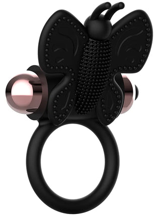 COQUETTE CHIC DESIRE - COCKRING SCHMETTERLING MIT VIBRATOR SCHWARZ/ GOLD - Penisring für Paare