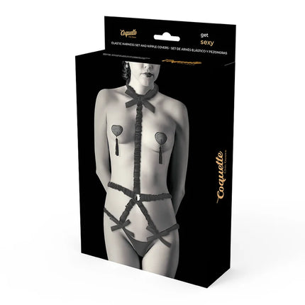 COQUETTE CHIC DESIRE - DESSOUS-SET MIT DELUXE-NIPPELCOVER - Sexy Dessous-Set