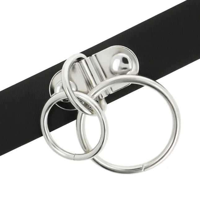 COQUETTE CHIC DESIRE - DOPPELRING-HALSBAND AUS VEGANEM LEDER - Halskette