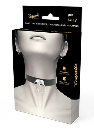COQUETTE CHIC DESIRE - DOPPELRING-HALSBAND AUS VEGANEM LEDER - Halskette